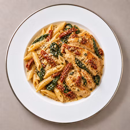 Krämig toskansk kyckling med pasta