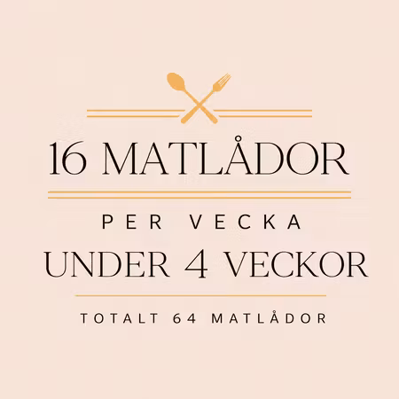 16 matlådor varje vecka