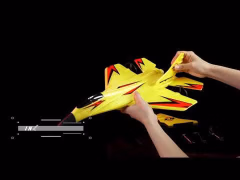 SU35 RC Plane 2.4G With LED Lights Gyro RTF rød