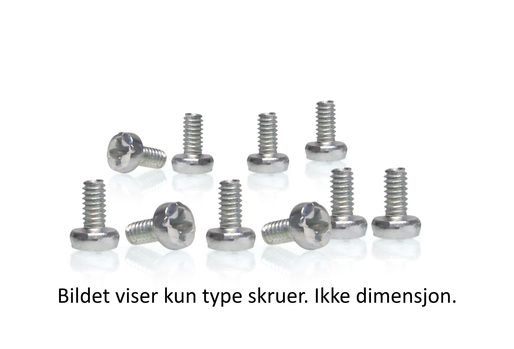M2 16 mm maskinskruer 10 stk