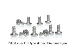 M2 16 mm maskinskruer 10 stk