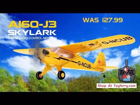 J3 Cub Pro 2,4 gHz Gyro 65 cm Ready to Fly rød LED RTF