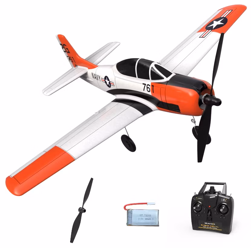 Volantex RC T-28 Trojan 2.4G 4CH 6-Akse Gyro gul RTF