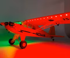 J3 Cub Pro 2,4 gHz Gyro 65 cm Ready to Fly gul LED RTF