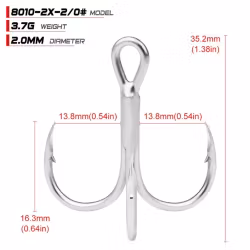 Fiskekrok 3-arms 77 kg for saltvannsfiske
