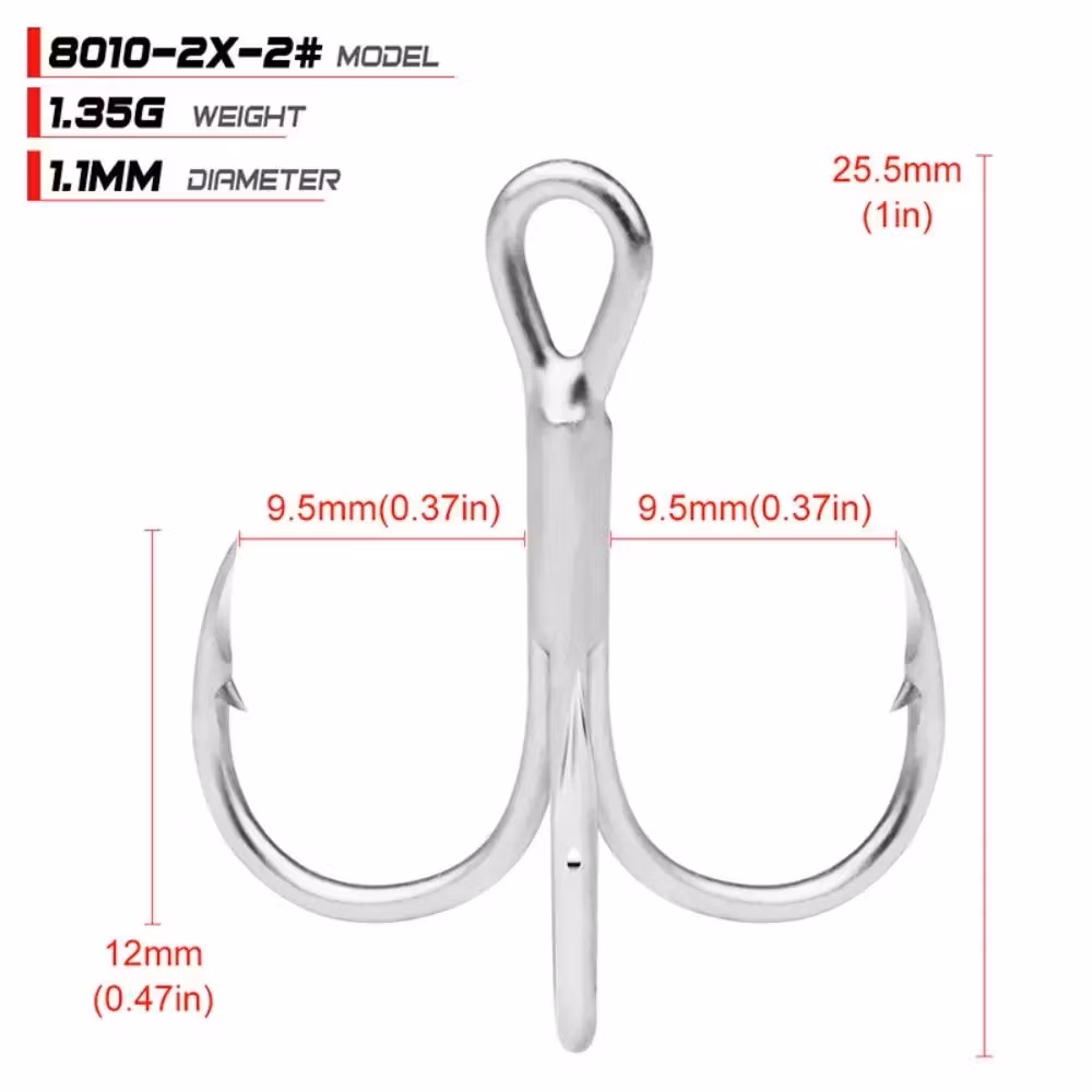 Fiskekrok 3-arms 57 kg for saltvannsfiske