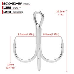 Fiskekrok 3-arms 57 kg for saltvannsfiske