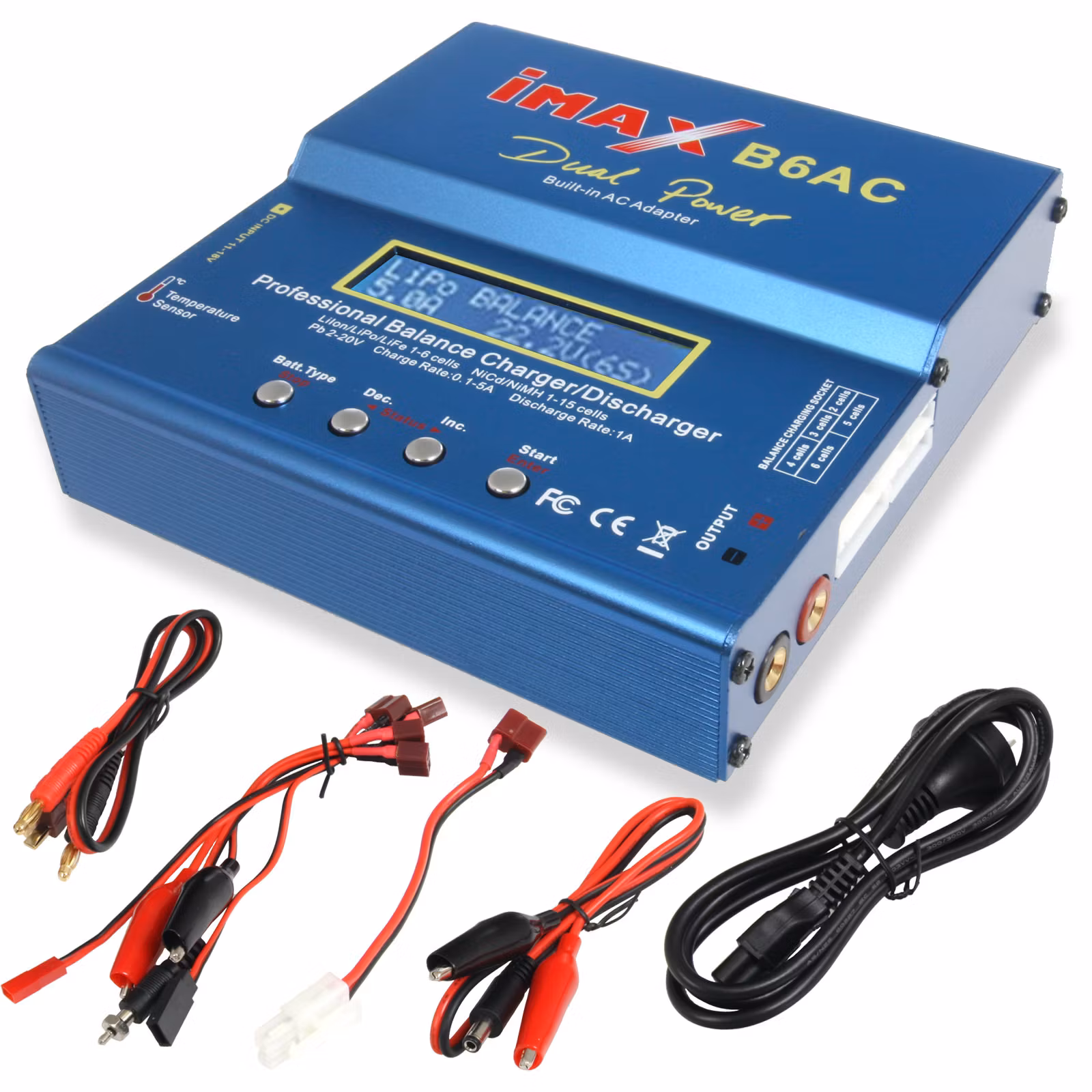 IMAX B6-AC/DC Charger 1-6 Cells LiPo, LiIon, LiFe, NiMh, NiCad, Pb
