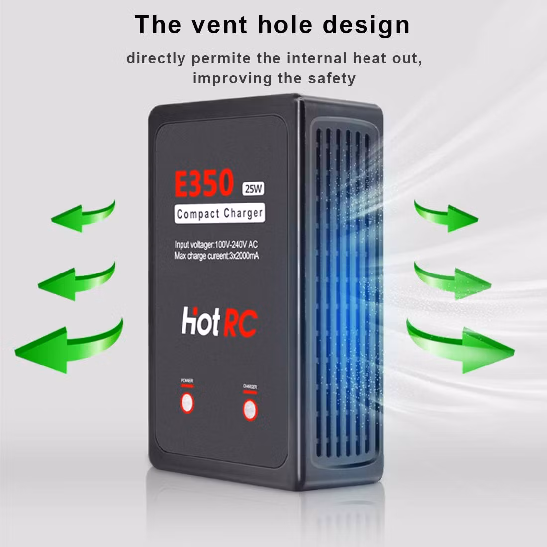 HOTRC E350 25W 2 amp 2 - 3S 220V Lipo Balance Charger