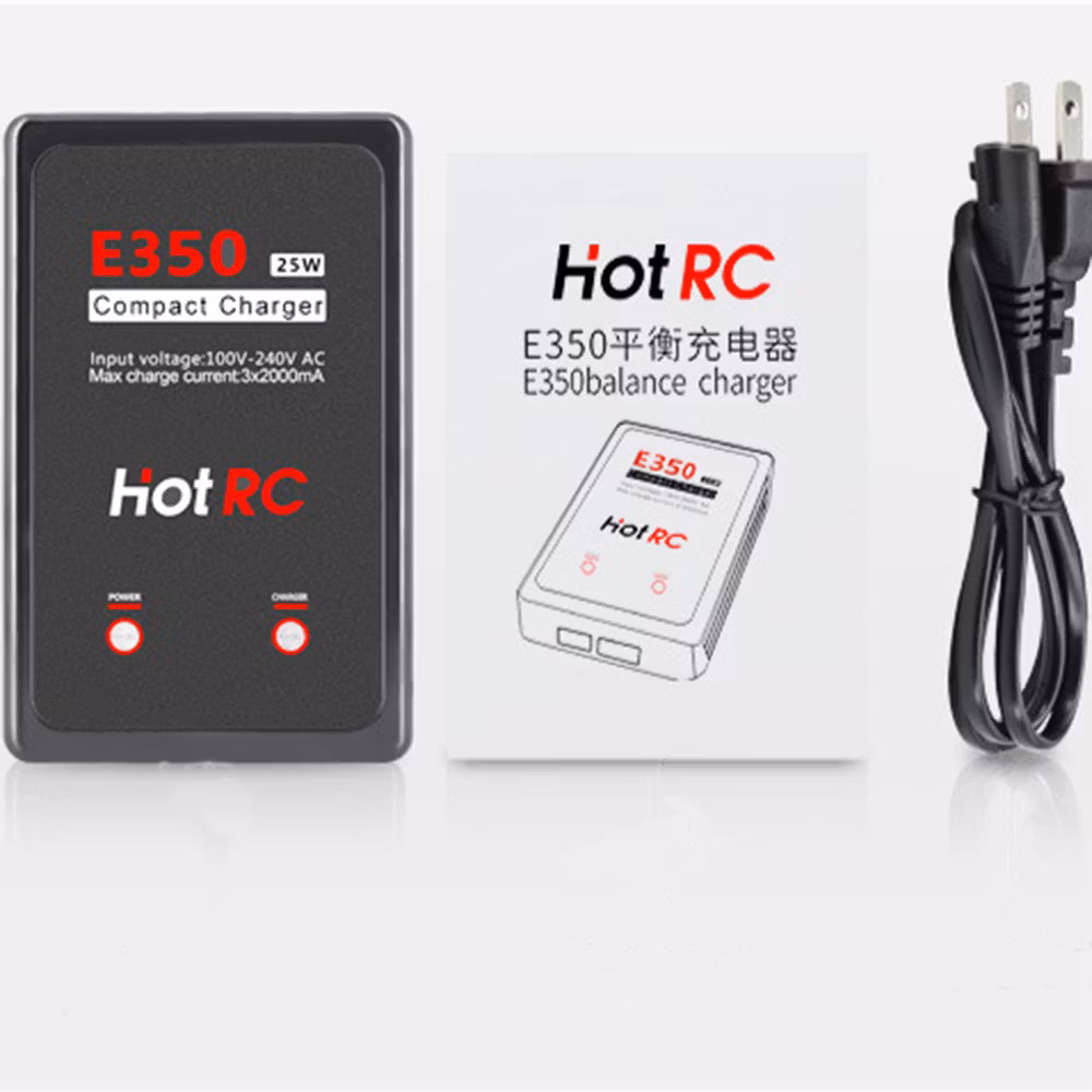 HOTRC E350 25W 2 amp 2 - 3S 220V Lipo Balance Charger
