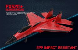 SU35 RC Plane 2.4G With LED Lights Gyro RTF rød