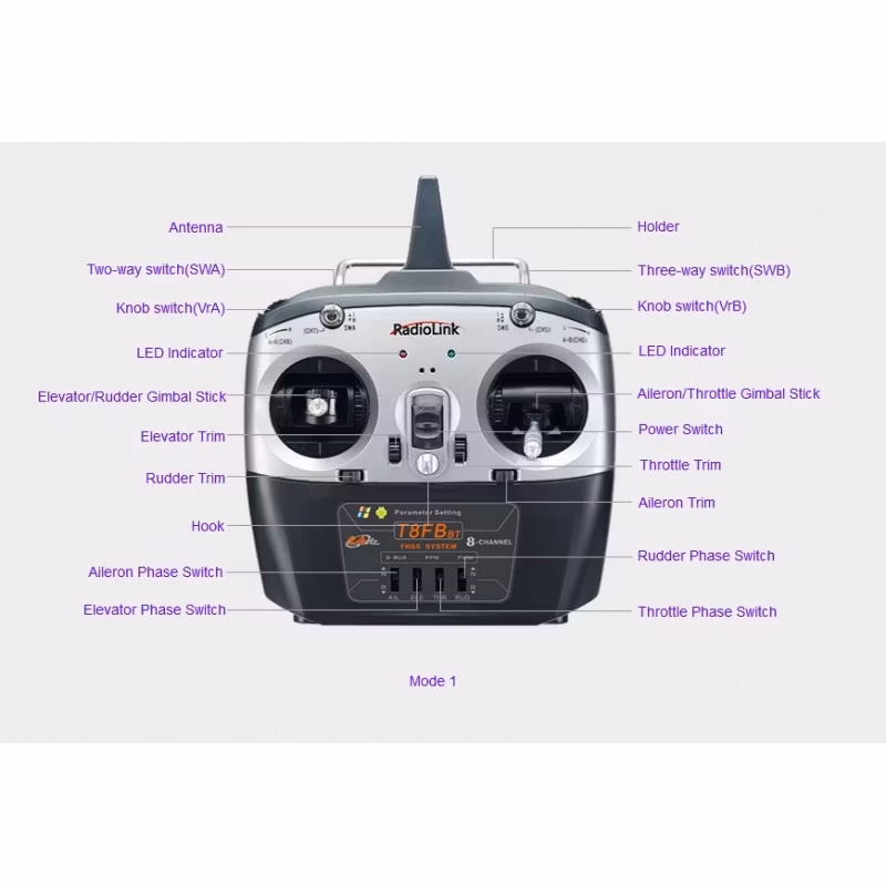 Radiolink T8FB Blue Tooth 8 ch 2,4 gHz radio system