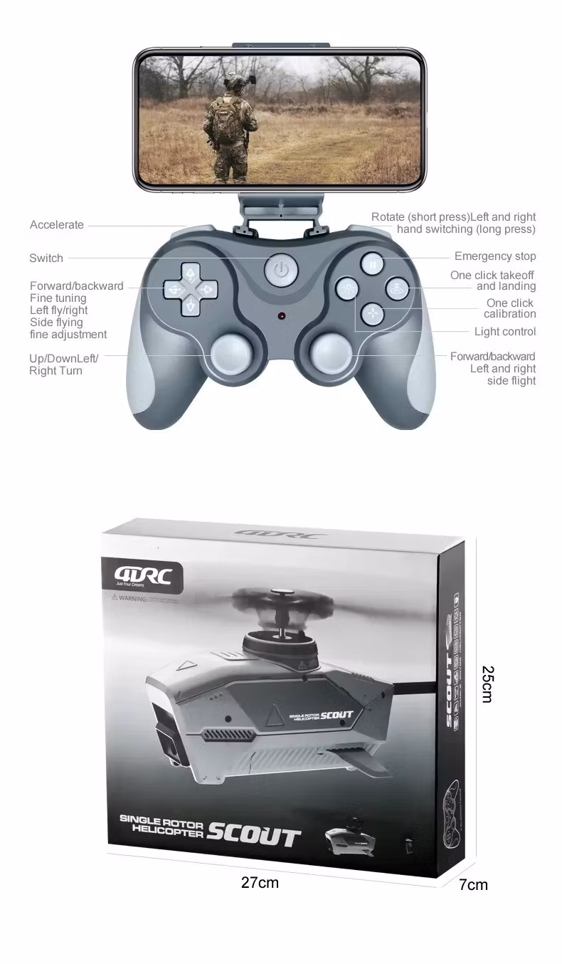 8K dual camera 2,4 Ghz spy helicopter RTF