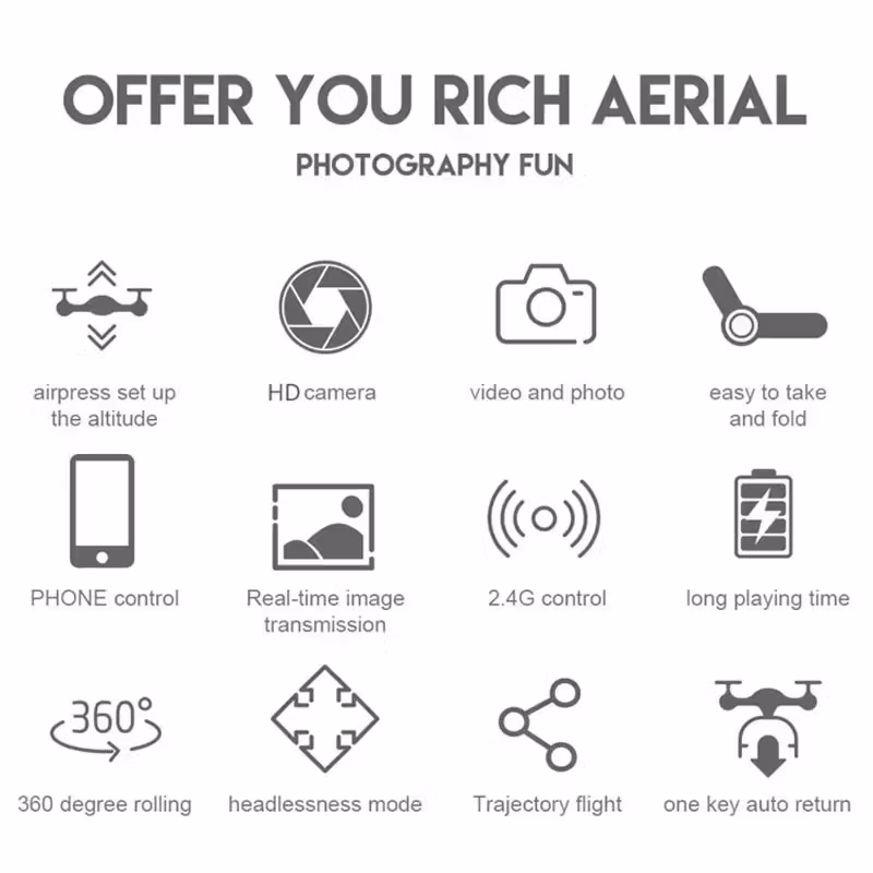 4K Foldable Drone HD Dual Camera RTF