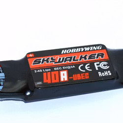 Hobbywing 40A UBEC Børsteløs ESC 2-4S LiPo T-plugg