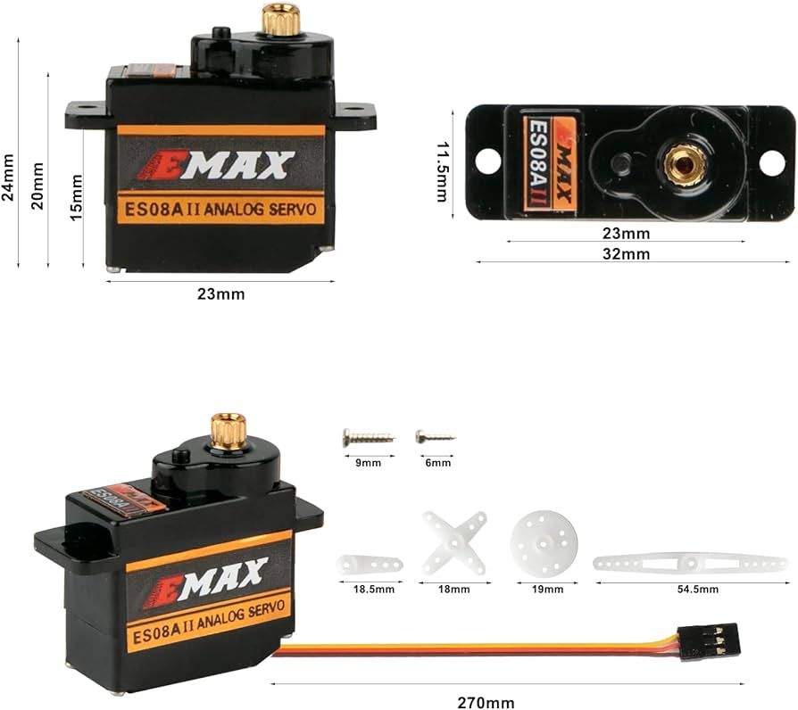 EMAX ES08MAII 12g Metal Gear Servo