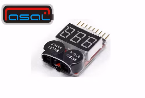 1-8S Lipo Battery Voltage Checker Low Voltage Alarm
