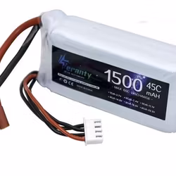 11,1 volt 3S 45C 1500 mAh LiPo JST plugg