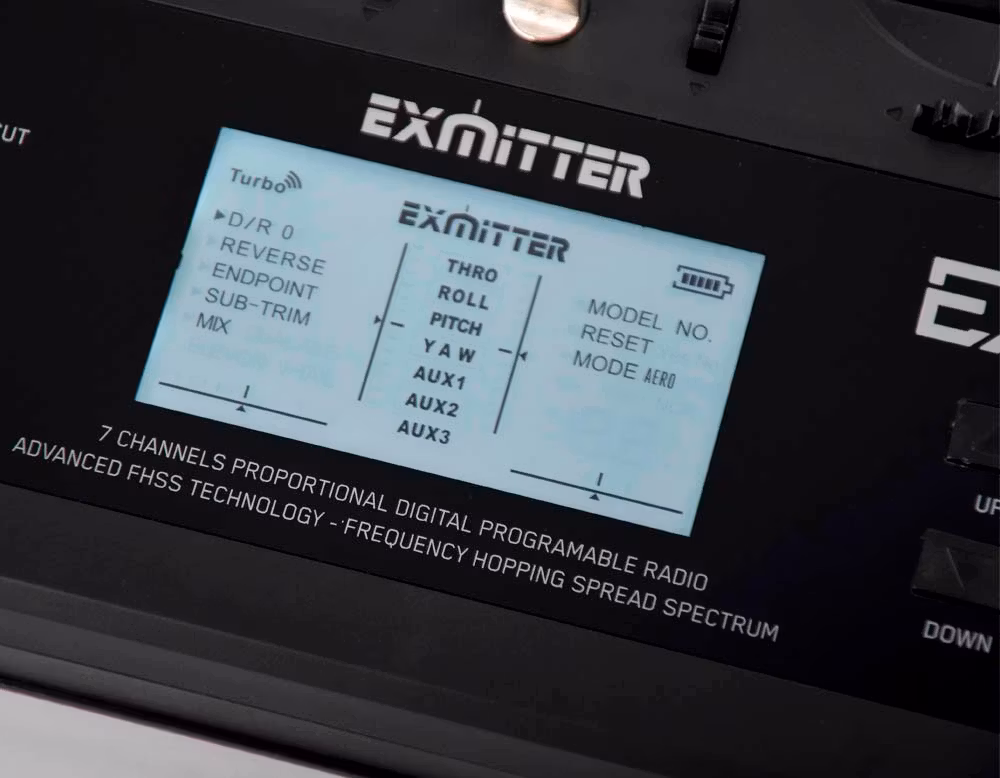 Exmitter EX7 2.4GHz FHSS 7-Channel Radio W/LCD Screen