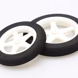Lettvekts gummihjul 76 mm - 2 stk
