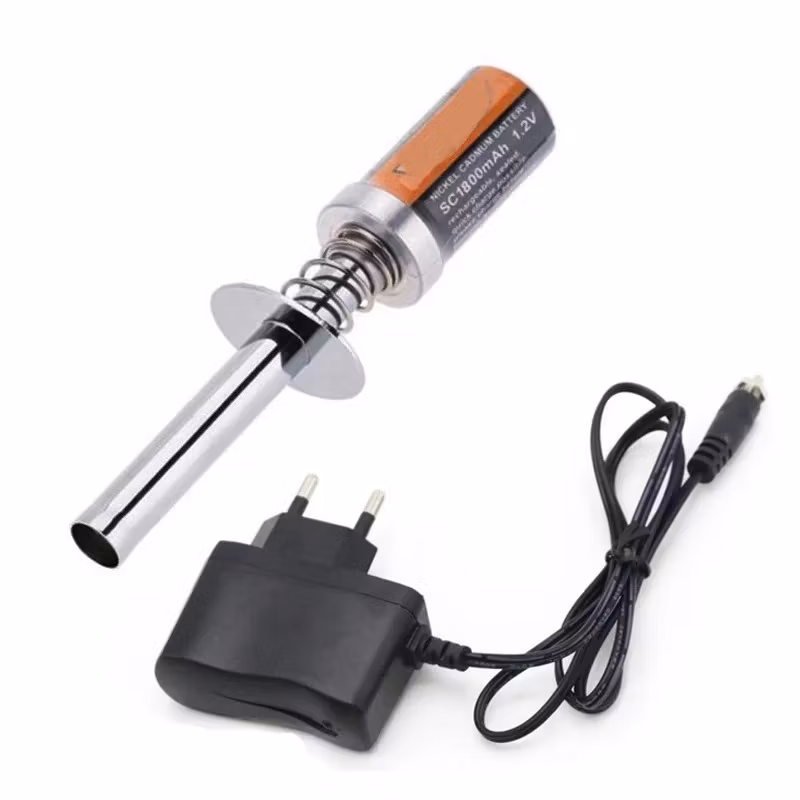 Gløder for glødeplugg 1,5 volt 1800 mAh med lader