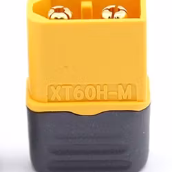 Amass XT60 Regulatorside Male plug med koblingslokk