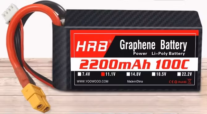 Graphene 11,1 volt 3S 100C 2200 mAh LiPo XT60 plugg