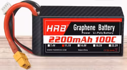 Graphene 11,1 volt 3S 100C 2200 mAh LiPo XT60 plugg