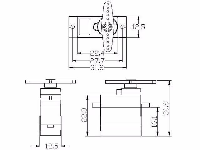 WK-M0090 metall gear micro servo