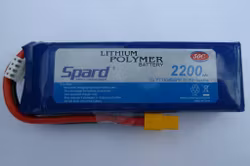 Spard 11,1 volt 3S 50C 2200 mAh LiPo XT60 plugg