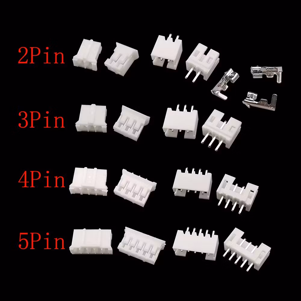 JST PH 2,0 2, 3, 4, 5 pin hann hun plugg
