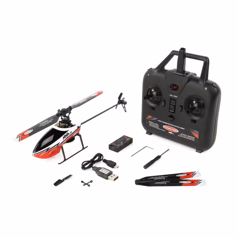 Twister Ninja 250 flybarless 6 axis gyro RTF rød