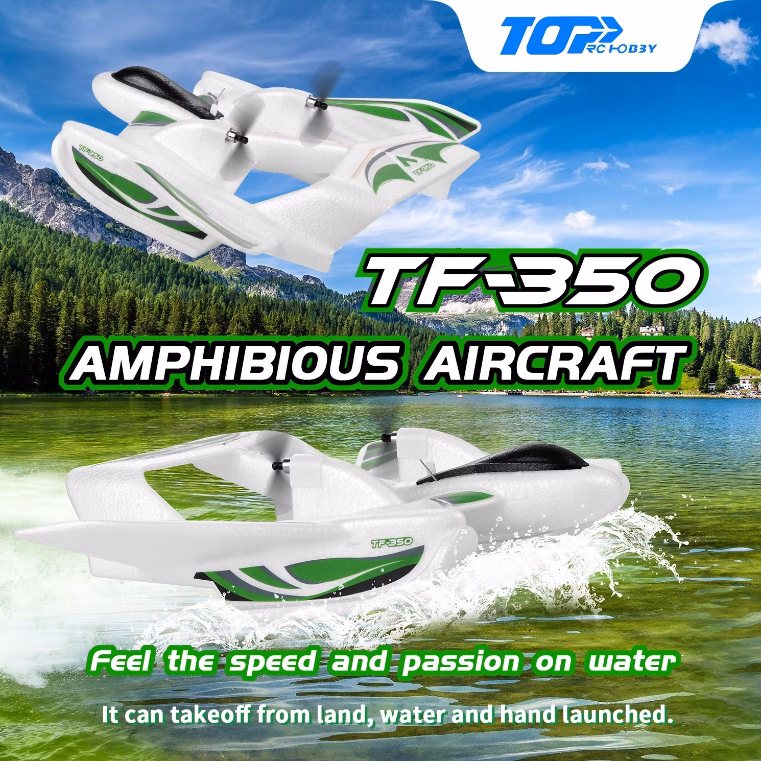 Top RC Hobby TF-350 RTF LED amfibiefly