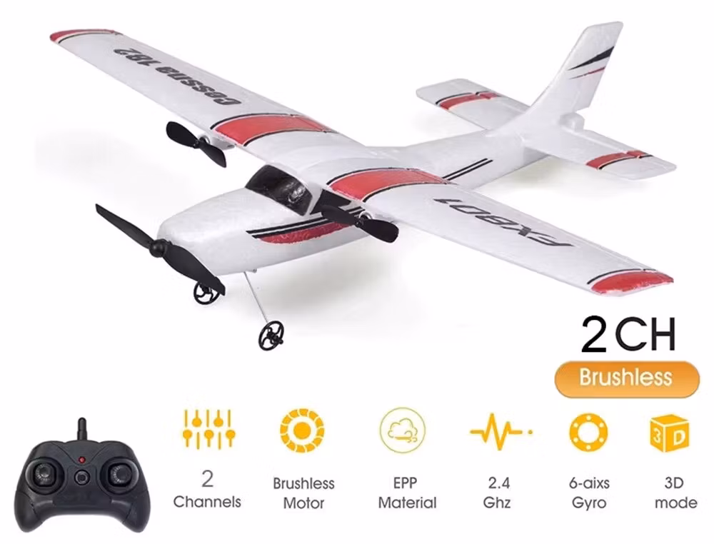 FX-801 Radiostyrt 2,4 Ghz 2 kanals modellfly RTF
