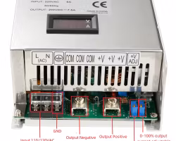 POWER SUPPLY 1500 watt 0-48 volt DC display