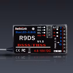 Radiolink R9DS 2,4 GHz DSSS & FHSS SBUS/PWM mottaker