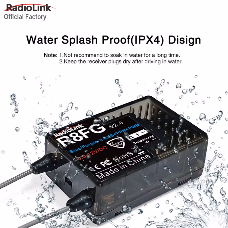 Radiolink R8FG 2,4 Ghz 8 Ch mottaker Gyro Telemetri SBUS/PWM/PPM