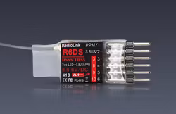Radiolink R6DS 2.4G 6/10 Ch mottaker SBUS/PWM/PPM