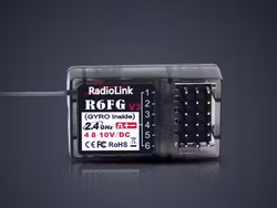 RadioLink R6FG V3 2.4G 6CH FHSS Gyro Mottaker