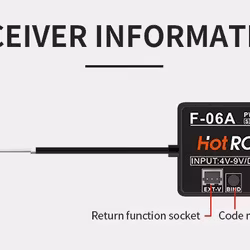 HT-F-06A 6 ch FHSS mottaker med telemetri