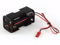 Batterikassett JST plugg 4 stk AA batterier