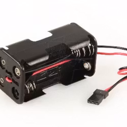 Batterikassett servo plugg 4 stk AA batterier