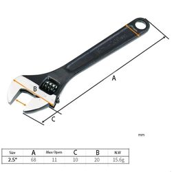 Mini skiftenøkkel 0 - 11 mm