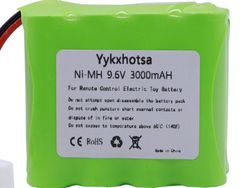 9,6 volt 3000 mAh NiMh batteripakke