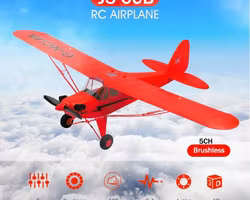 J3 Cub Pro 2,4 gHz Gyro 65 cm Ready to Fly rød RTF
