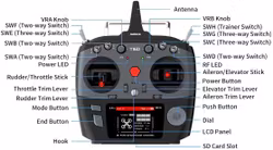Radiolink T16D med R16F Gyro Receiver 2.4Ghz radio system