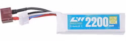 LW 11,1 volt 3S 50C 2200 mAh LiPo T-plugg