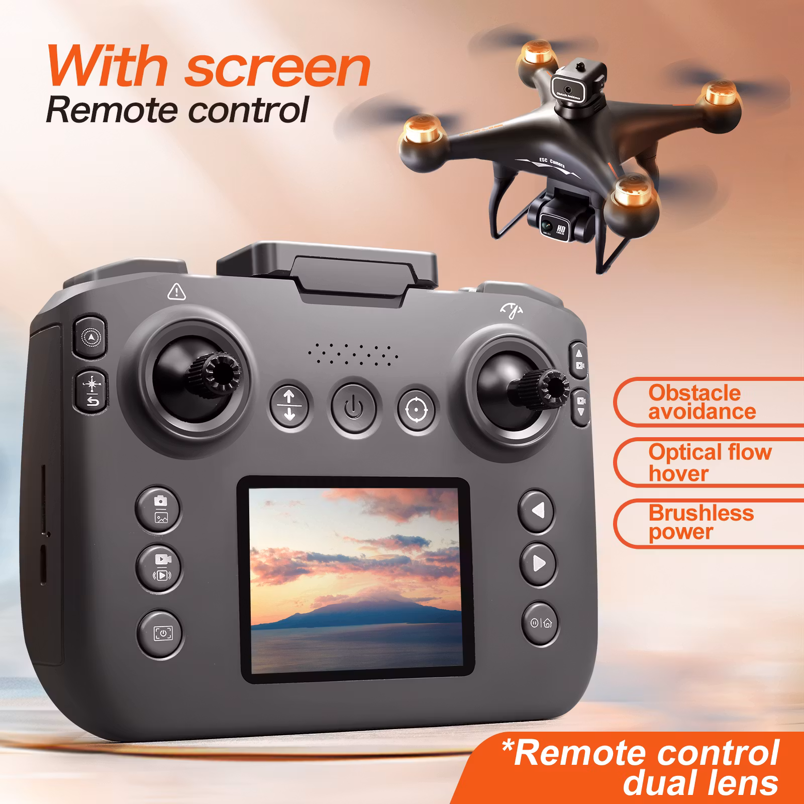 ELF MAX Drone 8K HD 360° Dual Cameras 2,4 Ghz LCD Screen 5G WIFI RTF BL motors