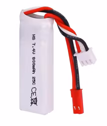 2S 7,4 volt 25C 800 mAh JST plugg