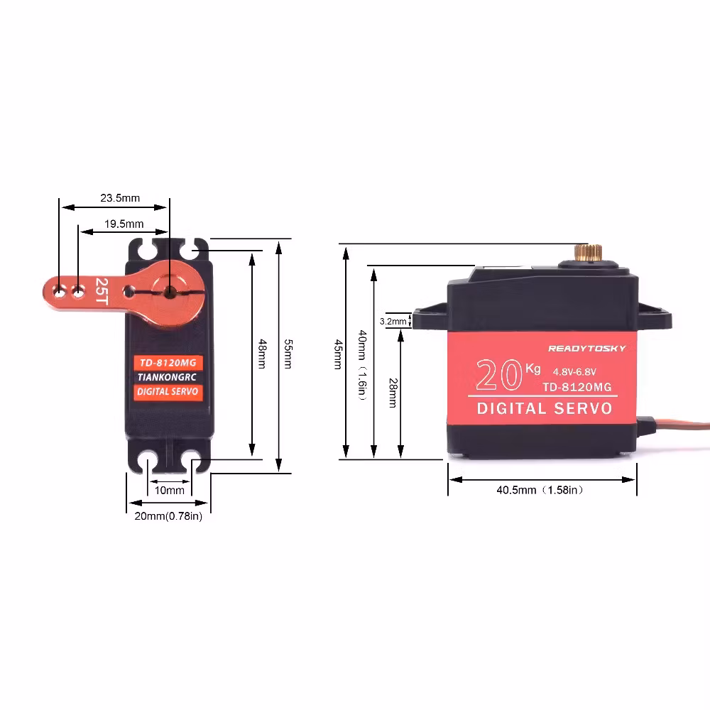 20kg TD8320MG High Torque Coreless Motor Waterproof Digital Servo